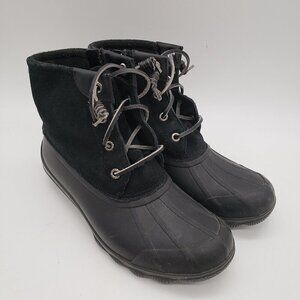 Sperry Top-Sider Women's Size 6 M Syren Gulf Duck Black Bootie STS80422 Leather